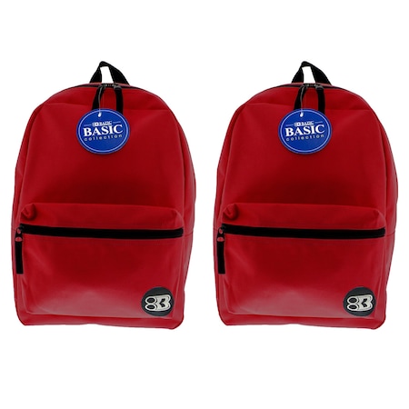 Bazic Basic Backpack 16in Burgundy, PK2 1039